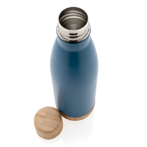 Bouteille isotherme en acier avec finition bambou 18
