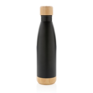 Bouteille isotherme en acier avec finition bambou 6