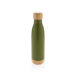 Bouteille isotherme en acier avec finition bambou 25