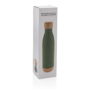 Bouteille isotherme en acier avec finition bambou 33