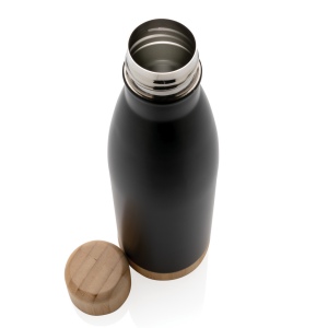 Bouteille isotherme en acier avec finition bambou 8