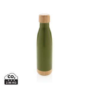 Bouteille isotherme en acier avec finition bambou 4