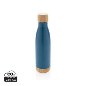 Bouteille isotherme en acier avec finition bambou 3