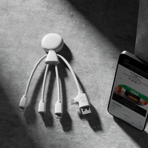 Mr Bio Smart - Câble de charge multi-connecteurs Double entrée Type-C & USB NFC 6