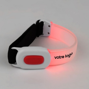 Bracelet lumineux rouge rechargeable 3