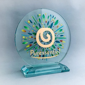 TROPHEE VERRE ROND sur SOCLE