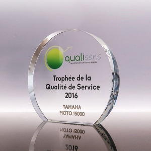 TROPHEE ROND EN VERRE