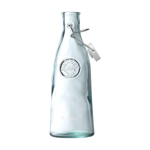 Bouteille décorative à bouchon mécanique fabriquée en verre de qualité robuste, 100% recyclé 3
