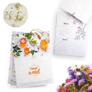 CALENDRIER EN PAPIER DE GRAINES PERSONNALISÉ - A5