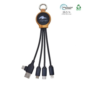 Câble porte clés recyclé 5-en-1 avec LED - BLUETECH 3