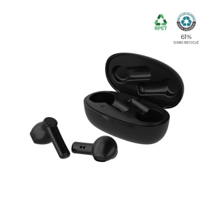 Ecouteurs Bluetooth ABS recyclé et bambou FSC - BLUETECH 2