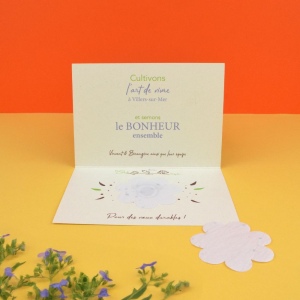 Carte papier végétal