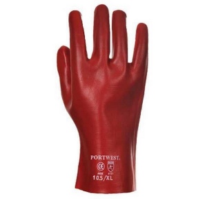 Gant pvc rouge 27 cm