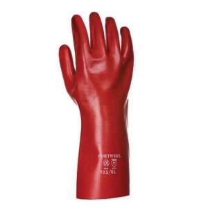 Gant pvc rouge 35 cm