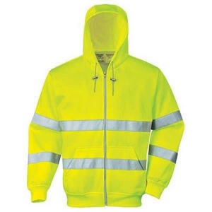 Sweat zip hivis à capuche
