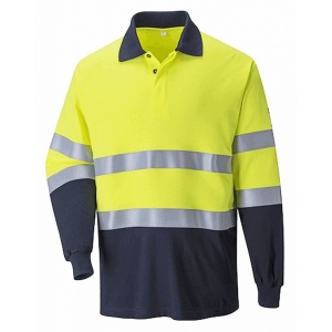 Polo bicolore antistatique