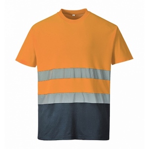T-shirt coton bicolore