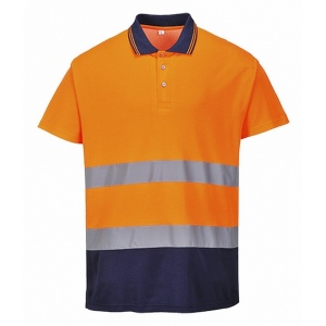 Polo coton bicolore