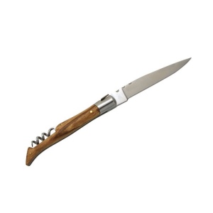 Couteau 'Tradition', 12cm, tire-bouchon, frêne exotique (avec étui) 7