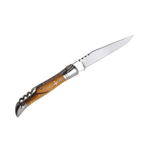 Couteau 'Tradition', 11cm, tire-bouchon, olivier 7