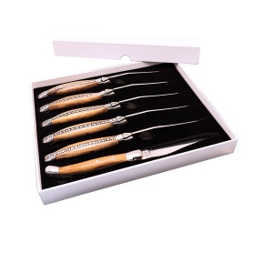 Set de 6 couteaux de table 'Tradition', olivier 3