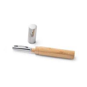 FUJI. Stylo bille en bambou et métal avec étui 6