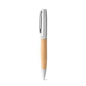 FUJI. Stylo bille en bambou et métal avec étui 2