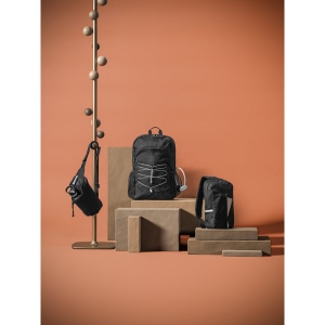 DELFOS POUCH. Sac de taille en 300D polyester recyclé et 600D polyester recyclé avec éléments réfléchissants 4