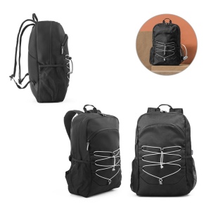 DELFOS BACKPACK. Sac à dos pour ordinateur portable en polyester recyclé avec éléments réfléchissants