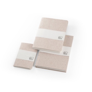 ORGANIC SEMI-RIGID. Bloc-notes A5 avec couverture semi-rigide en matière organique d'éléphant (80%) 6