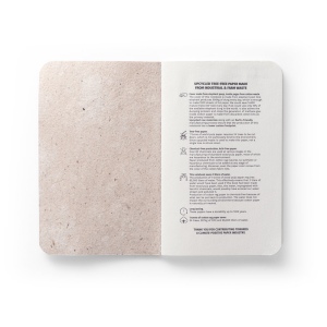 ORGANIC SOFT. Bloc-notes A6 avec couverture souple fabriquée à partir de matière organique d'éléphant (80%) 7