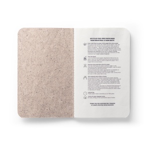 TEAPAD SOFT. Bloc-notes A6 avec couverture souple fabriquée à partir de déchets de feuilles de thé (65%) 8