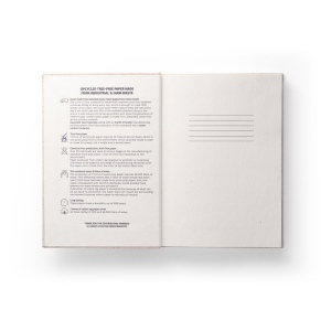 ORGANIC RIGID. Bloc-notes A5 avec couverture rigide fabriquée à partir de matière organique d'éléphant (80%) 7