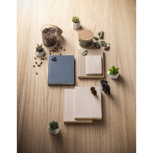 TEAPAD RIGID. Bloc-notes A5 avec couverture rigide fabriquée à partir de déchets de feuilles de thé (65%) 4