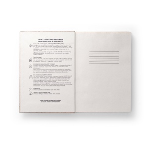 TEAPAD RIGID. Bloc-notes A5 avec couverture rigide fabriquée à partir de déchets de feuilles de thé (65%) 7