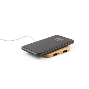 DALTON. Chargeur sans fil 15W superfast en bambou 7