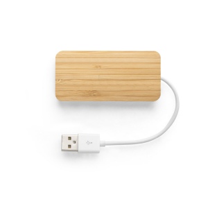 MOSER. HUB avec 2 ports USB-A et 1 USB-C en bambou 3