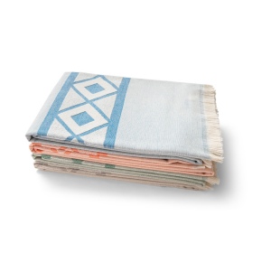 MALEK. Serviette de toilette multifonctionnelle et de bain (350g/m²) en coton léger et résistant (85%) et en coton recyclé (15%) 7