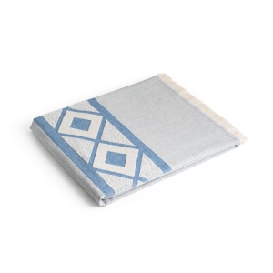 MALEK. Serviette de toilette multifonctionnelle et de bain (350g/m²) en coton léger et résistant (85%) et en coton recyclé (15%) 2