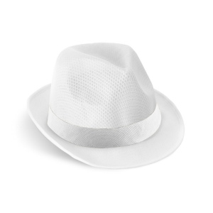 MANOLO POLI. Chapeau en PP avec ruban en polyester blanc 5