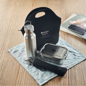 Set à déjeuner en acier inox. - ILY 5