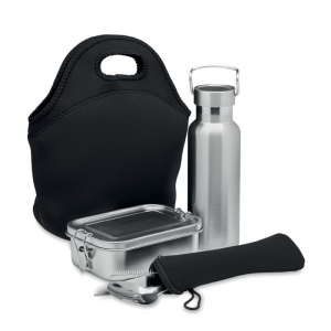 Set à déjeuner en acier inox. - ILY 2