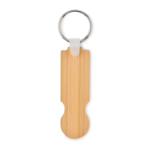 Porte-clés jeton en bambou - COMPRAS 3
