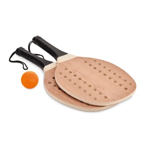 Set beach tennis en bois de ros - PALAS 4