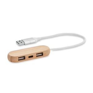 VINA C - Hub USB 3 ports  câble 2 en 1