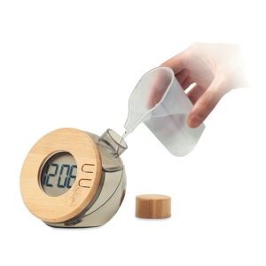 Horloge à eau LCD en bambou - DROPPY LUX 2