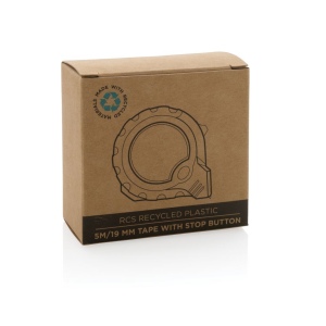 Mètre 5M/19mm en plastique recyclé RCS avec bouton d'arrêt 10