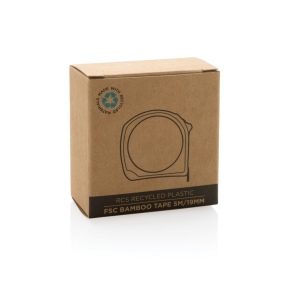Mètre ruban 5M/19mm en plastique recyclé RCS et bambou 12