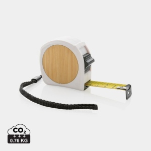 Mètre ruban 5M/19mm en plastique recyclé RCS et bambou 3
