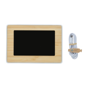 Horloge LED en bambou et plastique RCS Utah 4